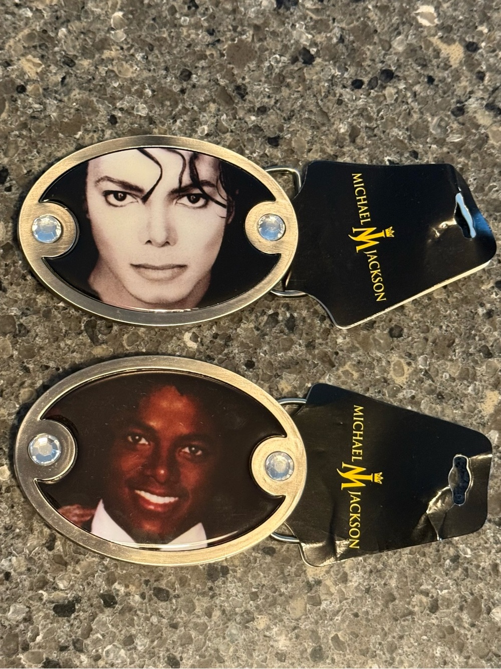 Michael Jackson Bravado Pair (2 ) Belt Buckle Bundle - NEW Retro